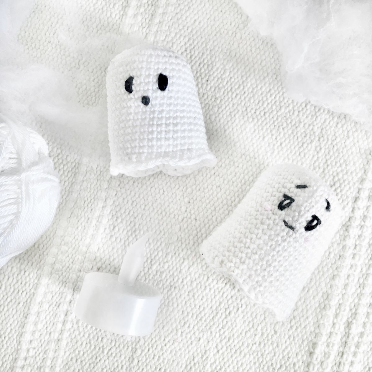 Blog content image for 'Free crochet pattern for a Halloween tealight ghost'